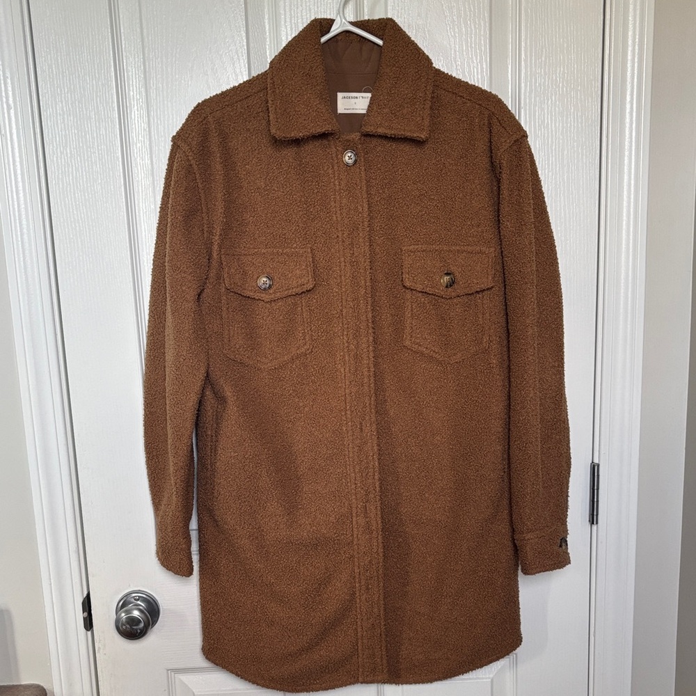 Jackson Rowe Brown Sherpa Shirt Jacket